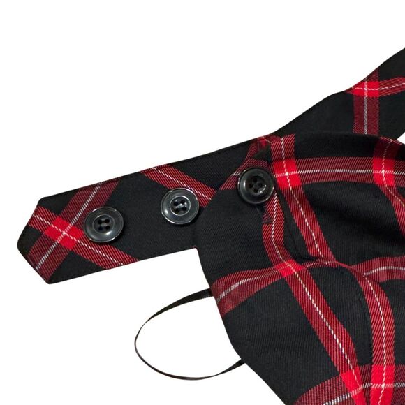 Hell Bunny Janine Pinafore Mini Dress - Size Medium, Red/Black, NWT - Picture 5 of 10